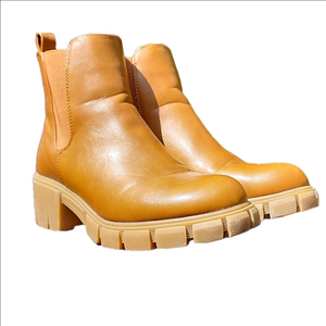 Starmerx  platform ankle mid heel slip on boots